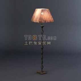 Old Floor Lamp Chinese Style 3d model