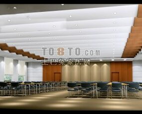 Hotel Meeting Room Space 3d-modell