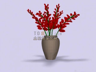 Potted Red Flower Plant