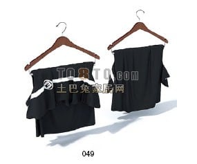 Dual Clothes Hanger 3d model