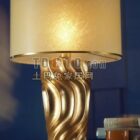 Europäische Tischlampe mit goldenem Sockel