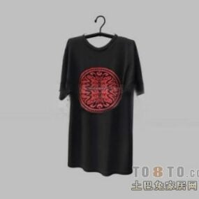 Zwart shirt kleerhanger 3D-model