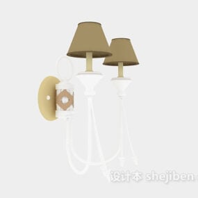 Nástěnná lampa ve starožitném stylu hnědé barvy 3D model