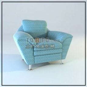 divano, Sedia Lowpoly Modello 3d del set di mobili