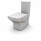 The toilet 3d model is ed.