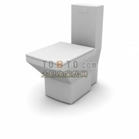 Lowpoly Toilet Modern Style 3d model