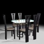 3д модель комбинации стола и стула.