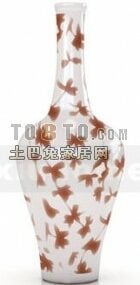 Porcelánová váza Leaf Texture 3D model