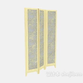 Modern Chinese Wood Partition 3d model