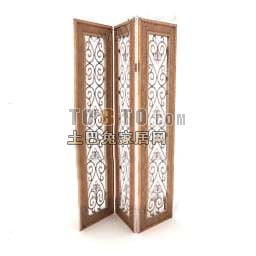 Classical Brass Chinese Partition 3d model