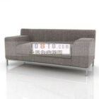 Modern double sofa 3d model .