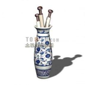 گلدان چینی باستانی مدل سه بعدی چینی