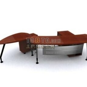 Офісний вигнутий стіл 3d модель