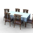中華風テーブルの3Dモデル。