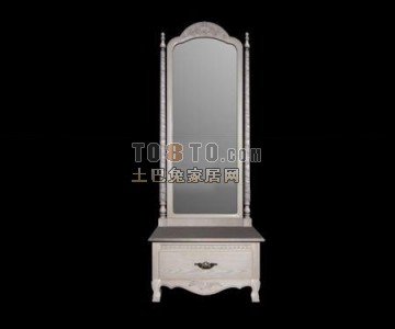 مرآة حمام كلاسيكية مع خزانة