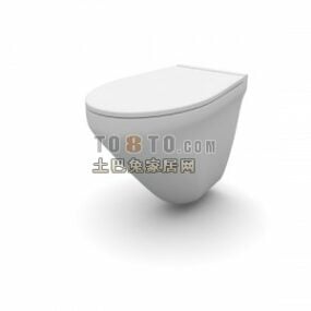 Single Toilet Simpe Style 3d model