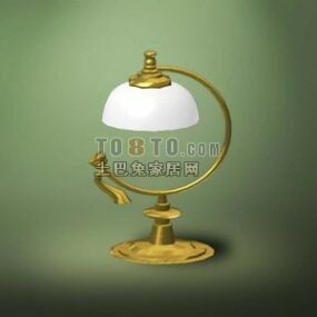Europejska lampa ścienna z mosiężnym ramieniem Model 3D