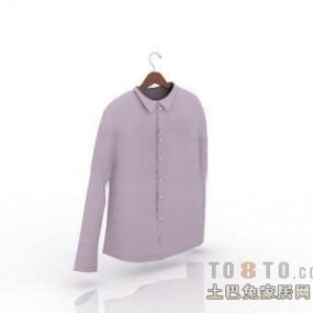 Clothes Hanger Pink Shirt 3d model