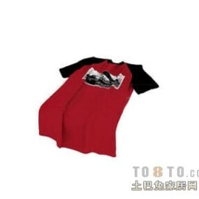 Clothes Hanger Red Shirt 3d model