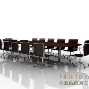 Conference Table For Meeting Room 3d model