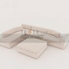 Sectional Sofa Beige Cover Textile