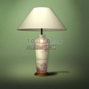 Lampu Meja Klasik Dengan Vas Porselin Stand model 3d