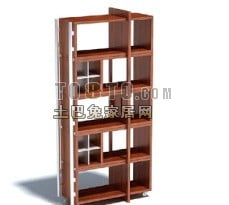 3д модель книжного шкафа бокового шкафа