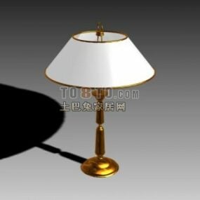 Lampada da tavolo antica base dorata modello 3d