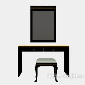 Makeup Table With Stool And Mirror 3d model