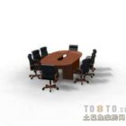 Petite table de conférence avec chaise à roulettes