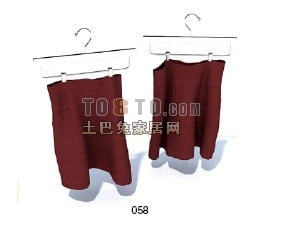 Clothes Hanger Red Pant 3d model