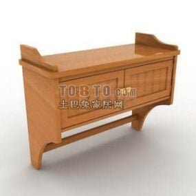 3д модель настенного шкафа из деревянного материала