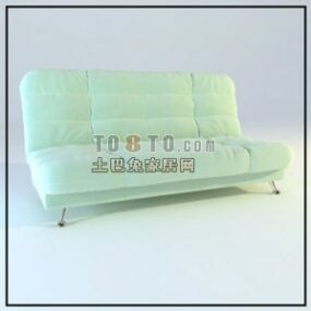 Sofa Bed Cyan Color 3d model