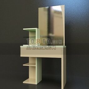 Moderne make-uptafel met plank Gecombineerd 3D-model