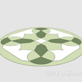 Ground Floor Tile Flower Shape 3d model