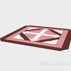 Square Floor Tile Vintage Pattern 3d model