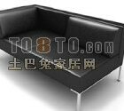 Hermoso sofá esquinero de cuero negro