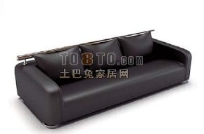 Black Leather Boutique Sofa Set