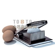 Kitchen Accessories With Egg 3d model