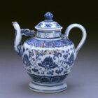 Blue flower porcelain 3d model .