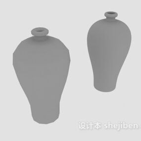 Dual Porcelain Vase 3d model