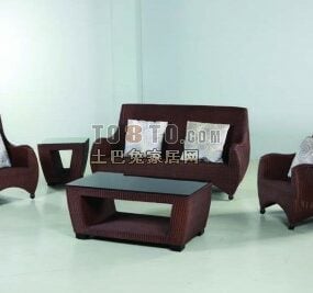 Modernism Sofa Bench 3d model