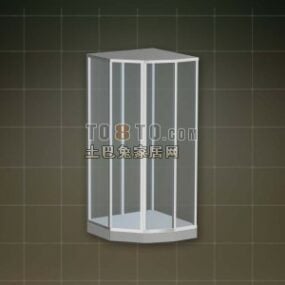 Salle de douche d'angle modèle 3D