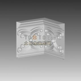 Curved Metal Radiator Cover 3d model