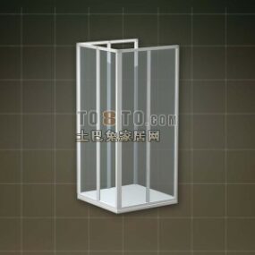 3d модель душової скляної стіни