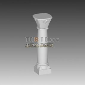Greek Column Base 3d model