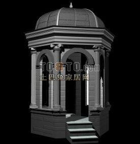 欧洲石馆建筑3D模型