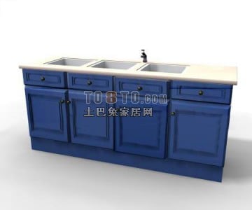 Kitchen Cabinet Blue Color