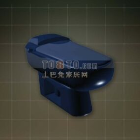 Mavi Seramik Tuvalet 3d modeli