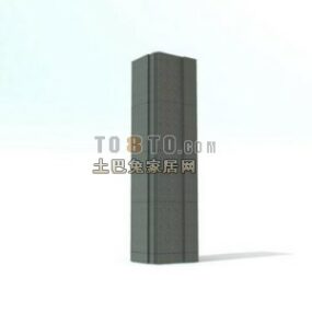 Square Column Classic Style 3d model